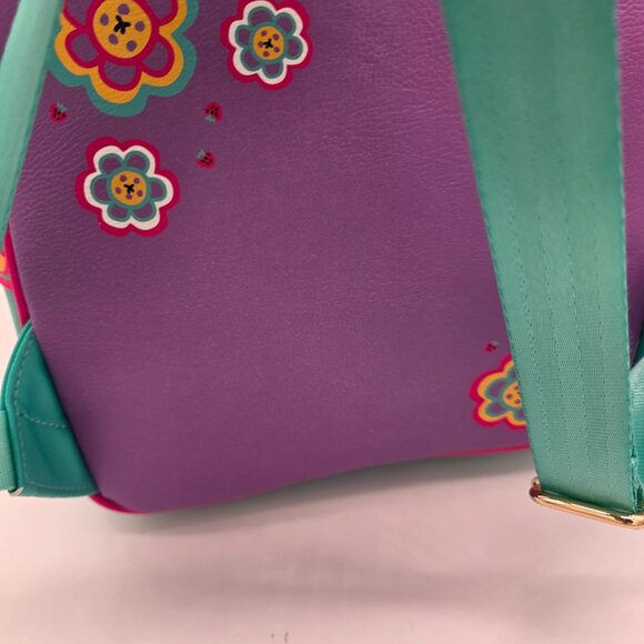 BoxLunch Spottie Dottie Mini Backpack Fruit Flowers Purple Teal NWT - Picture 5 of 9
